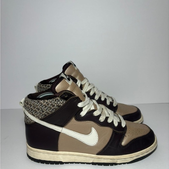 Nike Dunk Mocha Gold Brown Dunk High 2007 Vintage *RARE* Size 6.5 - 309437-911 - Picture 6 of 8